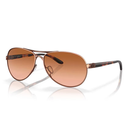 Oakley Feedback Women’s Sunglasses – Rose Gold – VR50 Brown Gradient Lens