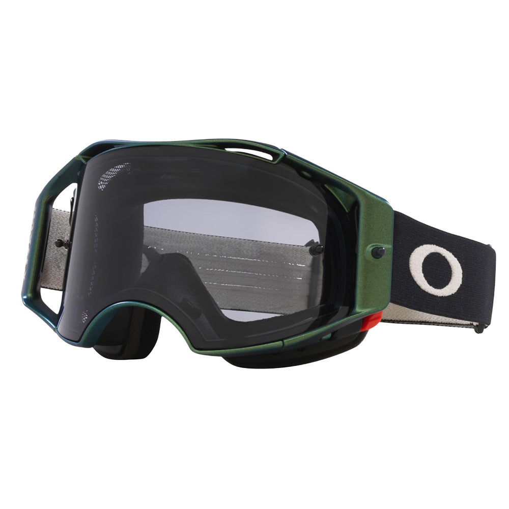 Oakley Airbrake MTB Goggles - Black/Green - Light Grey Lens