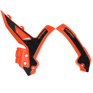 Acerbis X-Grip Frame Guards - KTM 125-500 23-26 - Orange/Black