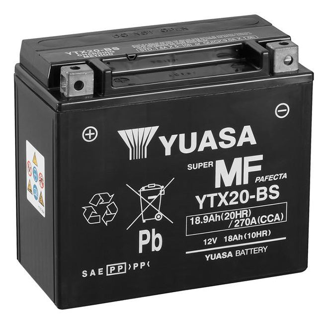 Yuasa YTX20-BS Factory Sealed Battery – 270cca
