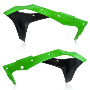 Acerbis Radiator Shrouds - Kawasaki KX 17-20 - Green/Black