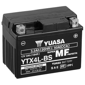 Yuasa YTX4L-BS Factory Sealed Battery – 50cca