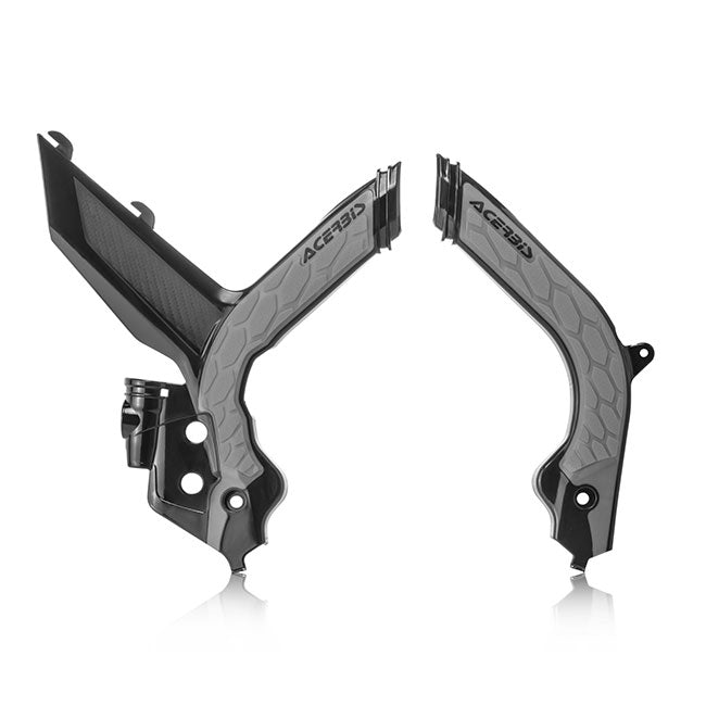 Acerbis X-Grip Frame Guards - KTM 125-450 19-22 - Orange/Black