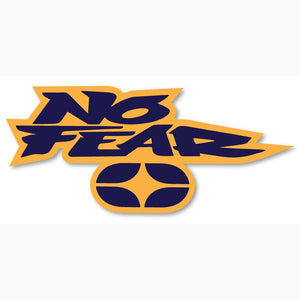 No Fear Logo Sticker - Navy