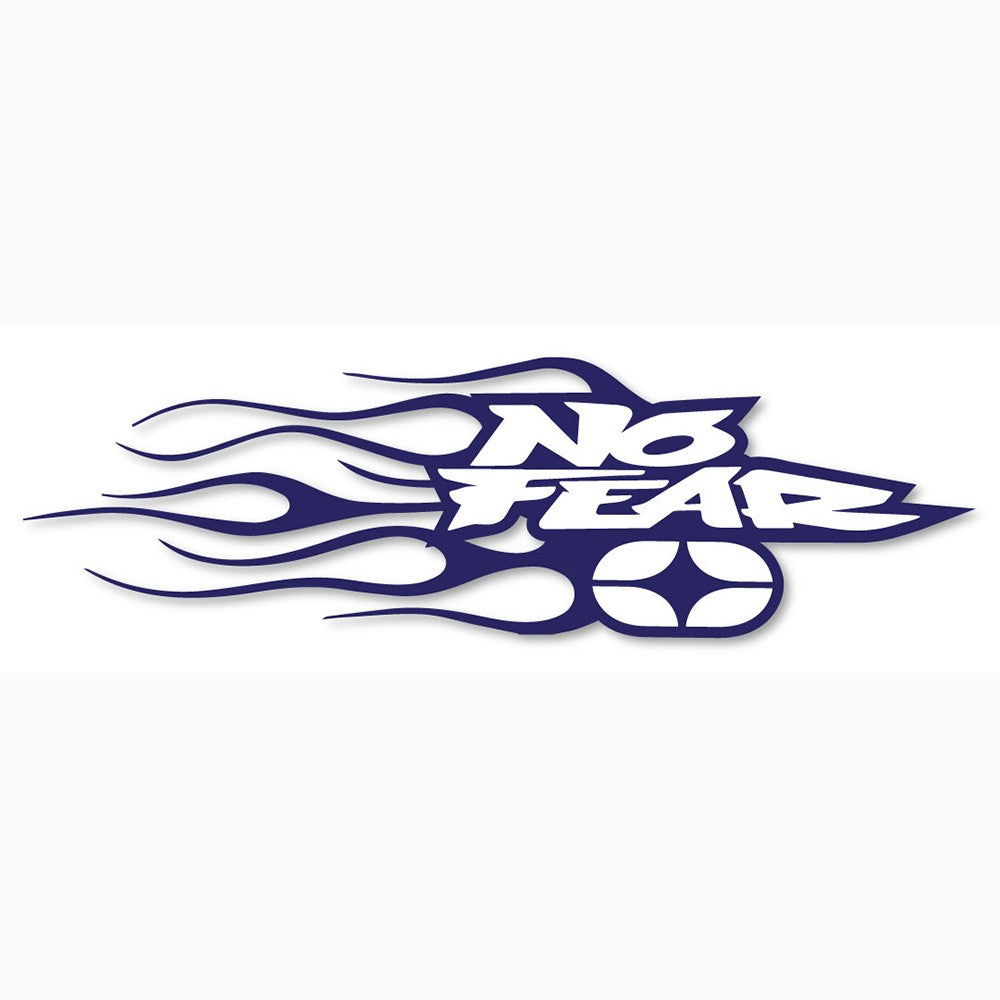 No Fear Sticker - Flames Navy