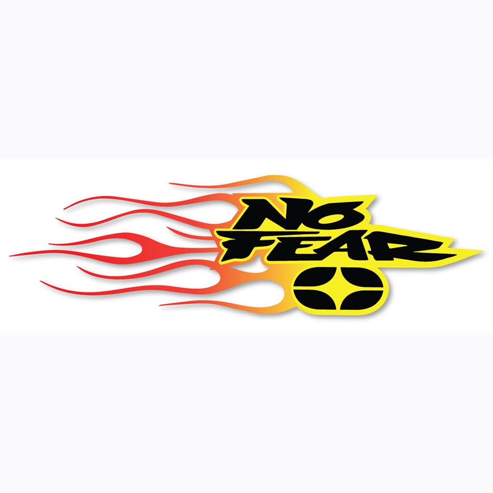No Fear Sticker - Flames Yellow