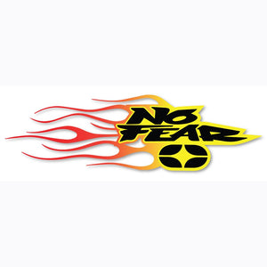 No Fear Sticker - Flames Yellow