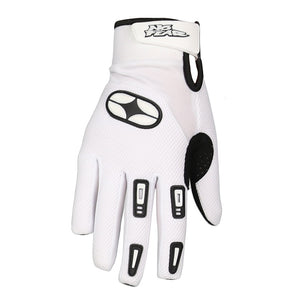No Fear Adult MX Gloves - Formula White