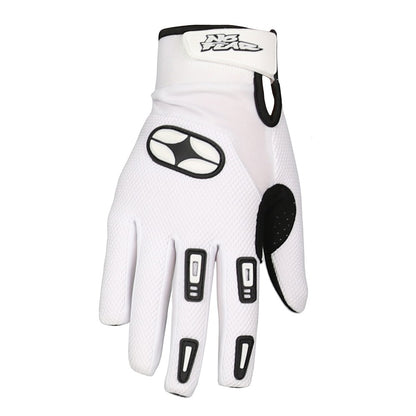 No Fear Adult MX Gloves - Formula White