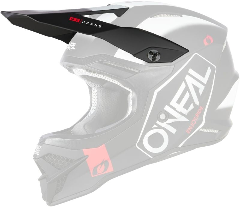 Oneal 3SRS Replacement Helmet Peak - Hexx Black / White