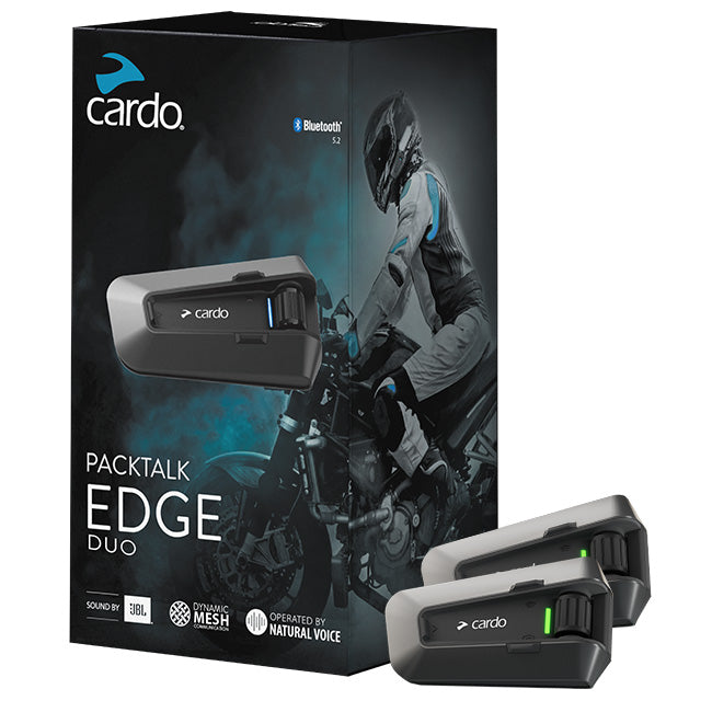 Cardo Packtalk Edge - Dual Pack - Bluetooth Intercom System