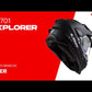 LS2 MX701 Explorer Alter Helmet HPFC - Matte Black / White 06