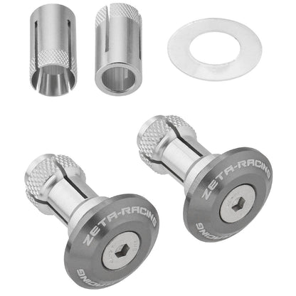 Zeta Handlebar End Plugs - 29mm - Pair - Titanium