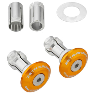 Zeta Handlebar End Plugs - 29mm - Pair - Gold