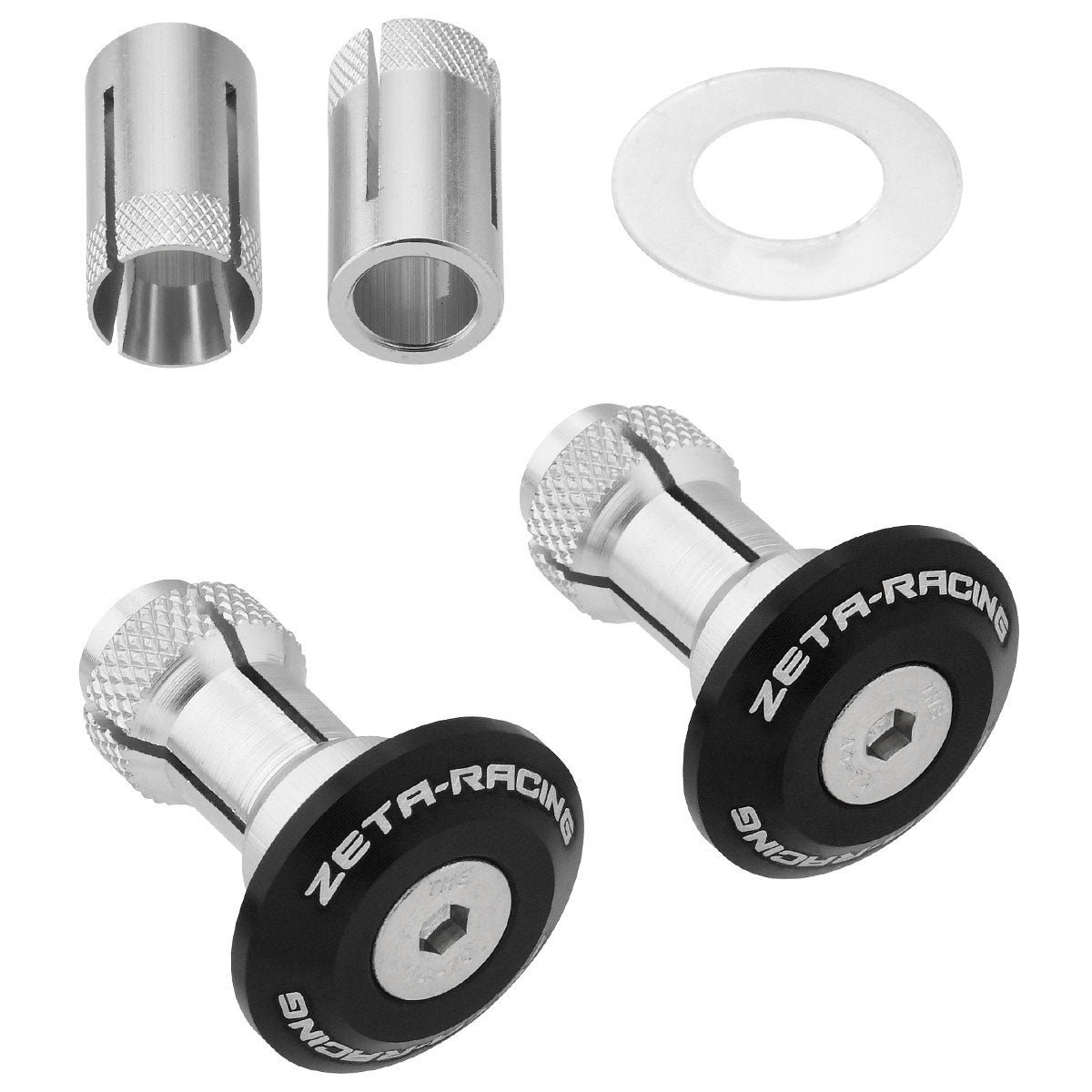 Zeta Handlebar End Plugs - 29mm - Pair - Black