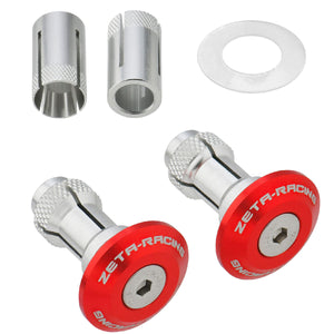Zeta Handlebar End Plugs - 29mm - Pair - Red