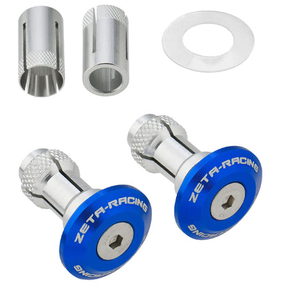 Zeta Handlebar End Plugs - 29mm - Pair - Blue