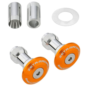 Zeta Handlebar End Plugs - 29mm - Pair - Orange