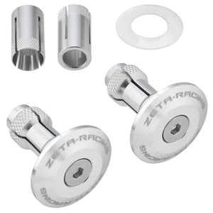 Zeta Handlebar End Plugs 35mm - Pair - Silver