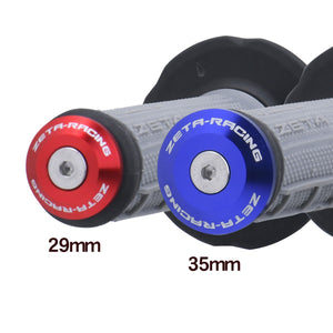 Zeta Handlebar End Plugs 35mm - Pair - Blue