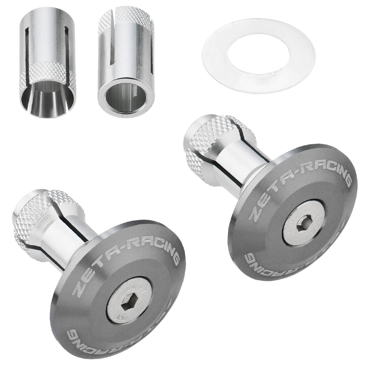 Zeta Handlebar End Plugs 35mm - Pair - Titanium