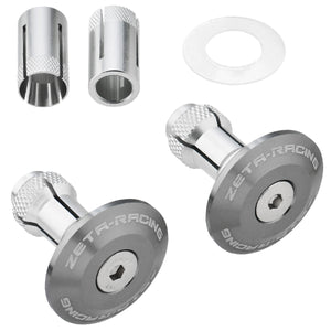 Zeta Handlebar End Plugs 35mm - Pair - Titanium