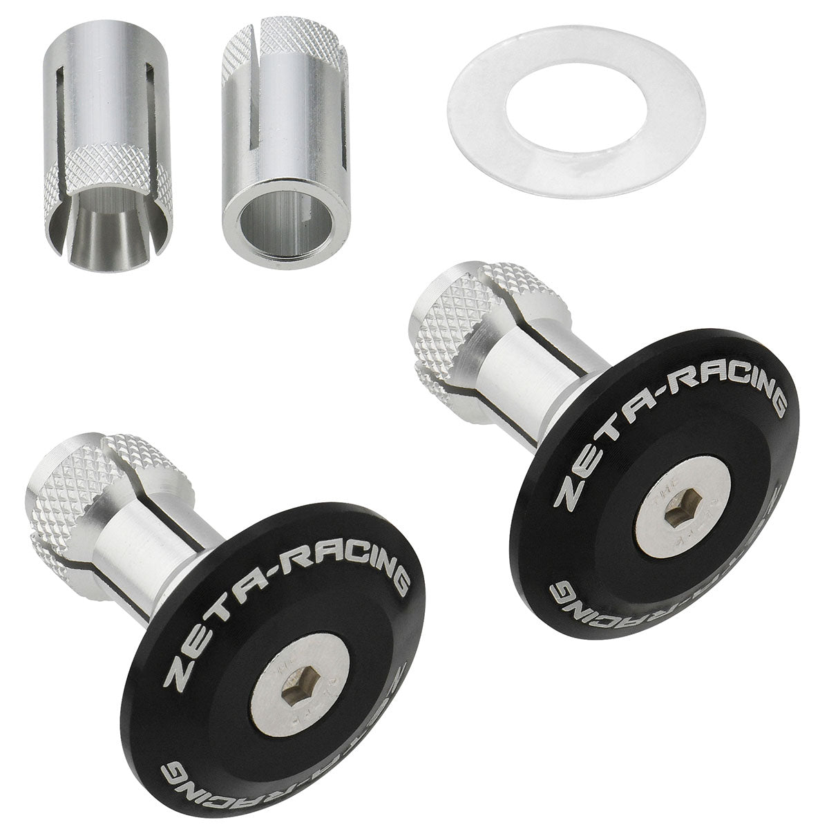 Zeta Handlebar End Plugs 35mm - Pair - Black
