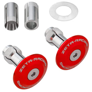 Zeta Handlebar End Plugs 35mm - Pair - Red