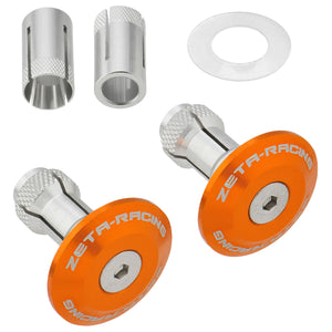 Zeta Handlebar End Plugs 35mm - Pair - Orange