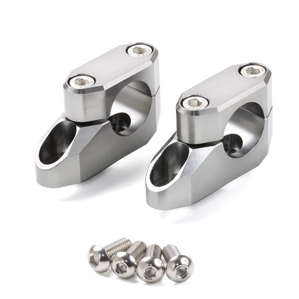 Zeta Offset Handlebar Riser 26mm - Fatbar To Fatbar - Titanium