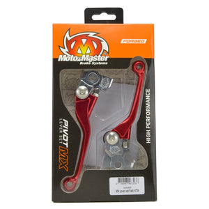 Moto Master MX Pivot Lever Set - Honda CRF450 - Red