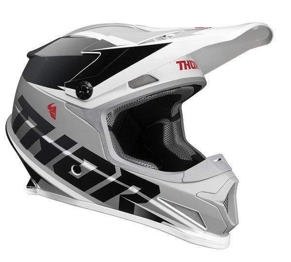 Thor Adult Sector MX Helmet - Fader Black White S22