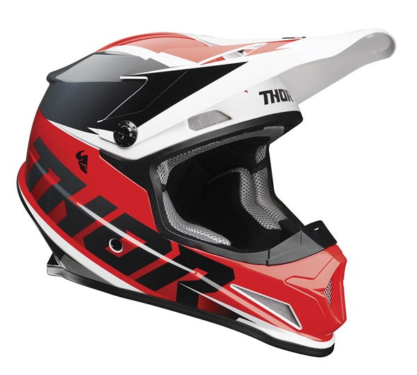 Thor Adult Sector MX Helmet - Fader Red Black S22