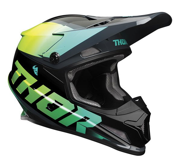 Thor Adult Sector MX Helmet - Fader Acid Teal S22