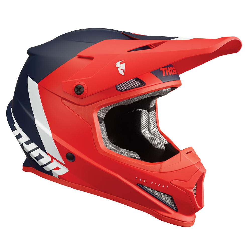 Thor Sector S22 AdultMX Helmet - CHEV RED/NAVY