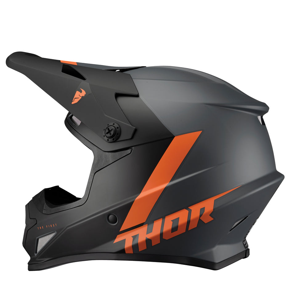Thor Adult Sector MX Helmet - Chev Charcoal Orange S22