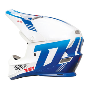 Thor Sector 2 Adult MX Helmet - Carve White/Blue