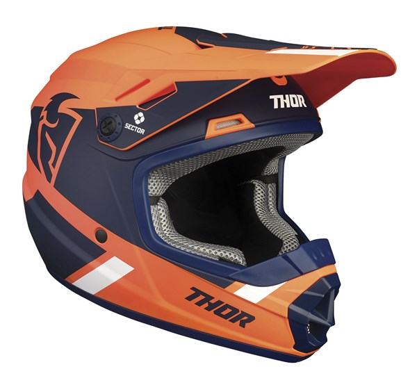 Thor Youth Sector MX MIPS Helmet - Slit Orange Navy S22Y