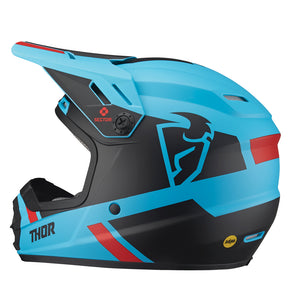 Thor Youth Sector MX MIPS Helmet - Slit Blue Black