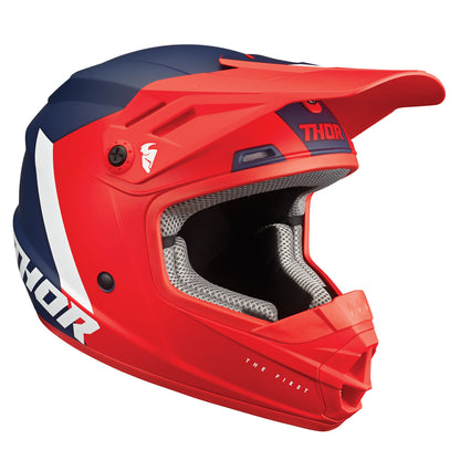 Thor Youth Sector MX Helmets - Chev Red Black