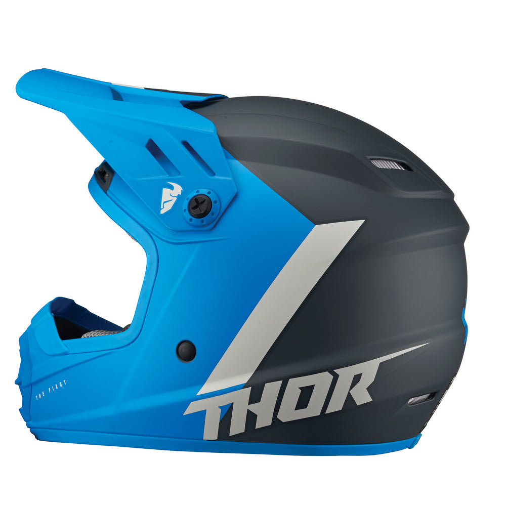 Thor Youth Sector MX Helmets - Chev Blue Light Grey