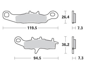 BRAKE PADS FRONT MOTO MASTER PRO SINTERED FOR KAWASAKI SUZUKI