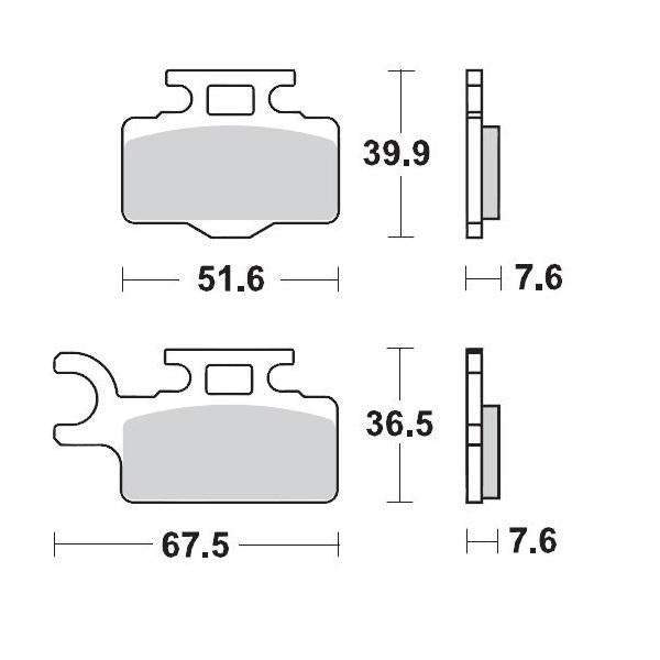 BRAKE PADS FRONT MOTO MASTER RACING SERIES KAWASAKI KX65 00-21 SUZUKI RM65 03-05