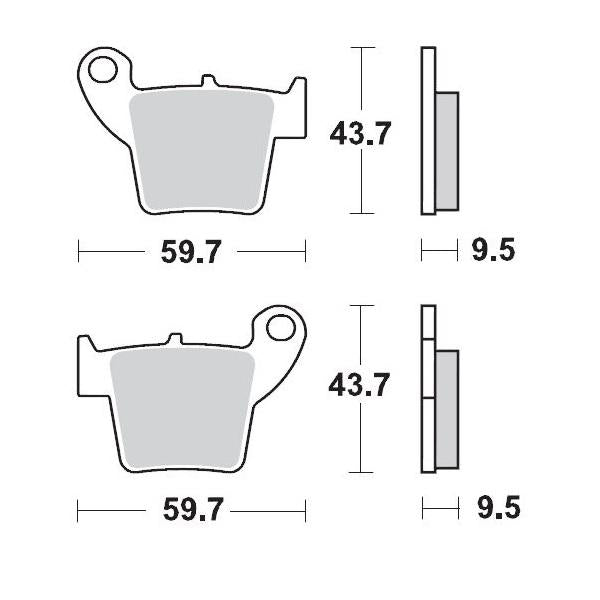 BRAKE PADS REAR MOTO MASTER RACING SERIES HONDA CR / CRF BIKES AND TM MX85 13-16