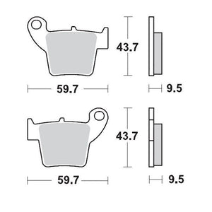 BRAKE PADS REAR MOTO MASTER RACING GP HONDA KAWASAKI SUZUKI YAMAHA KTM GAS GAS BETA