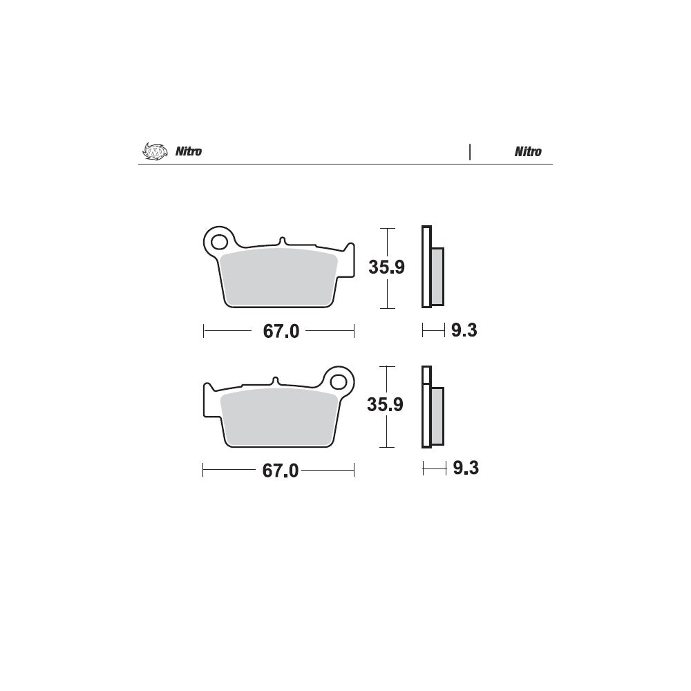 BRAKE PADS REAR MOTO MASTER NITRO APRILIA BETA GAS GAS KAWASAKI SUZUKI YAMAHA