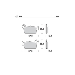 BRAKE PADS REAR MOTO MASTER NITRO APRILIA BETA GAS GAS KAWASAKI SUZUKI YAMAHA