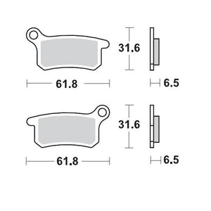 BRAKE PADS MOTO MASTER PRO SINTERED FRONT AND REAR FOR HUSQVARNA KTM