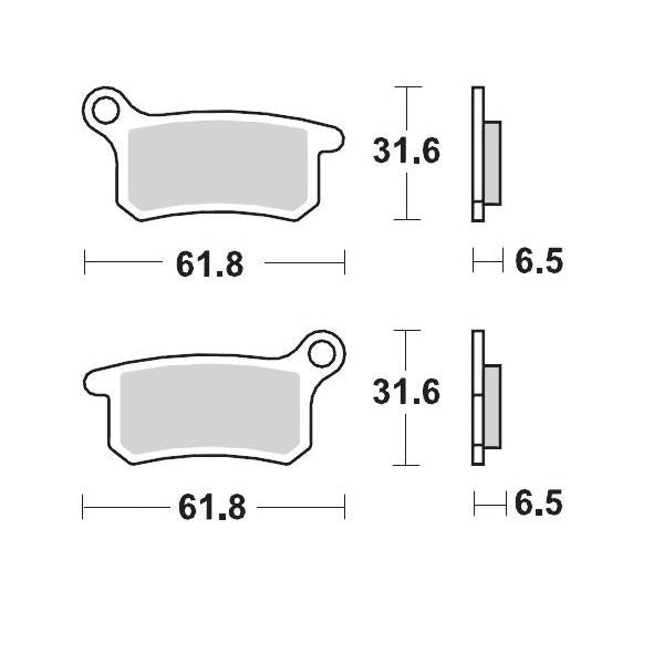 BRAKE PADS MOTO MASTER RACING GP FRONT AND REAR FOR HUSQVARNA