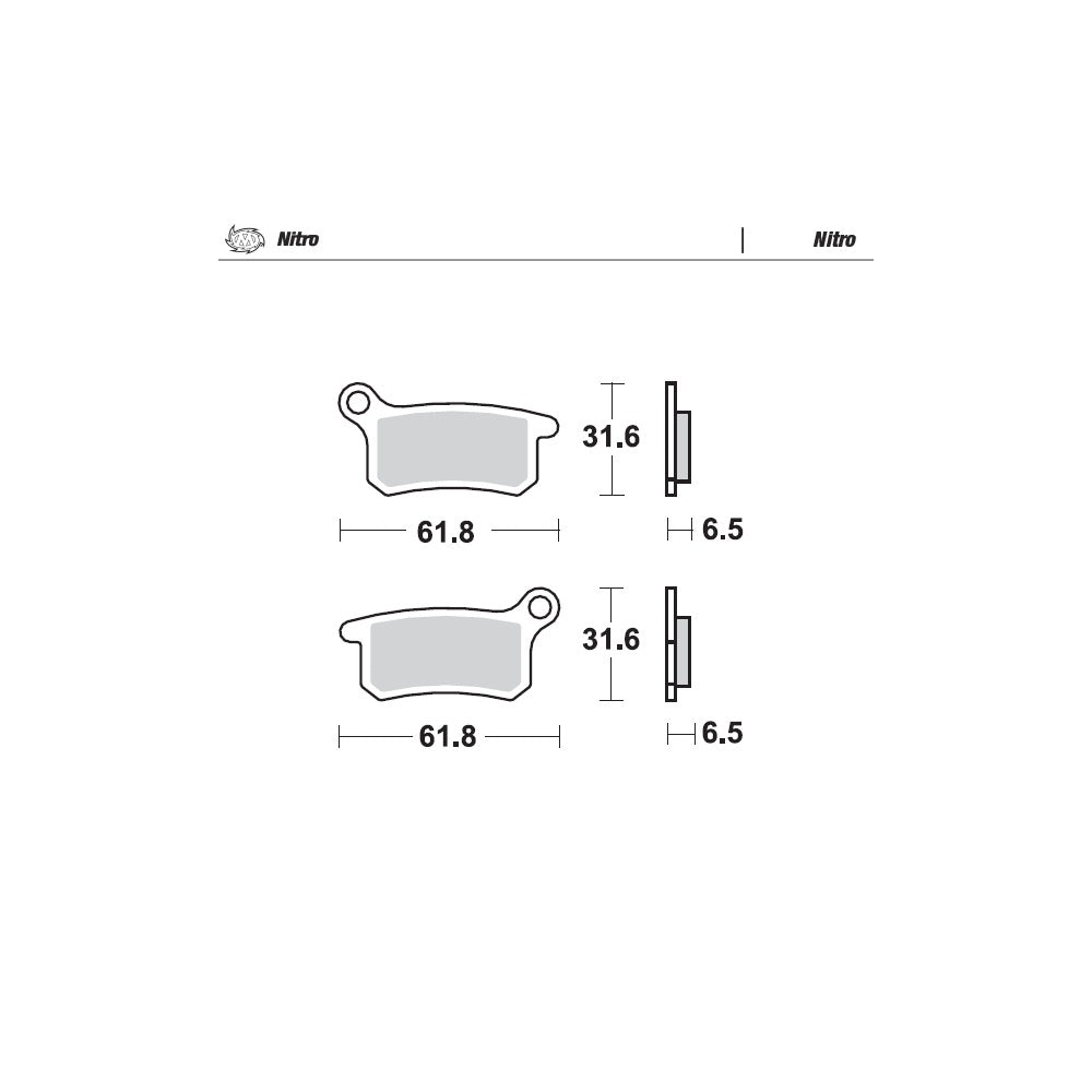 BRAKE PADS MOTO MASTER NITRO FRONT AND REAR FOR HUSQVARNA KTM